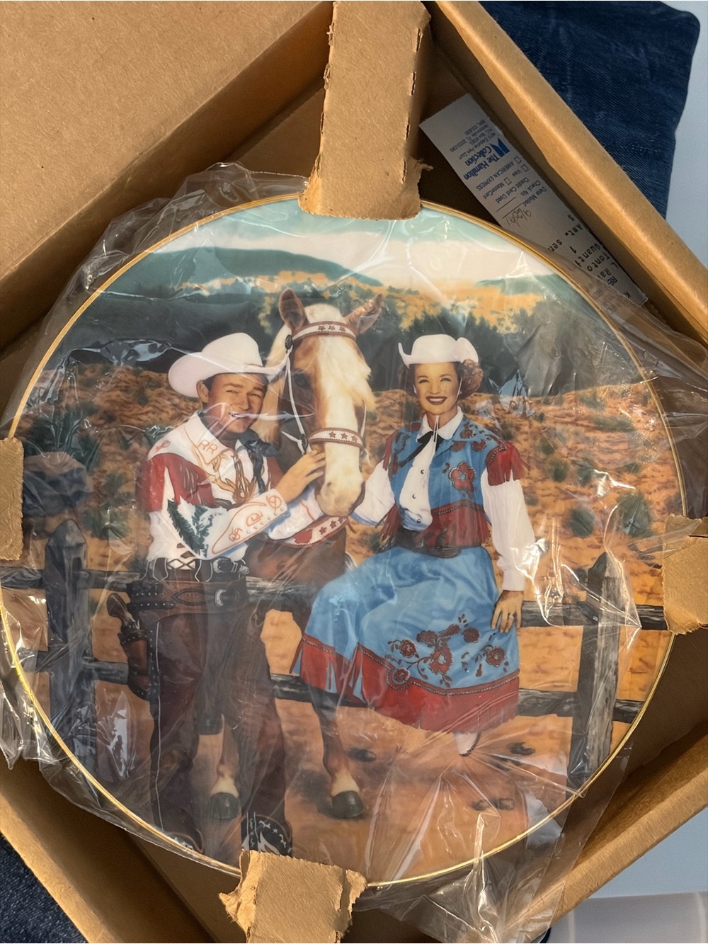 Roy Rogers and Dale collector plates, Lone Ranger and Hopalong Cassidy